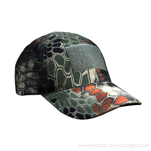 Polyester Camo Printing Baseball Hat Custom Camo Magic Tape Patch Baseball Cap
